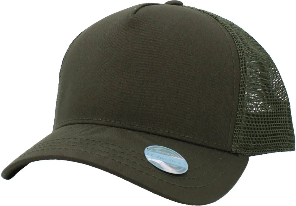 Olive Classic 5 Panel Mesh Back